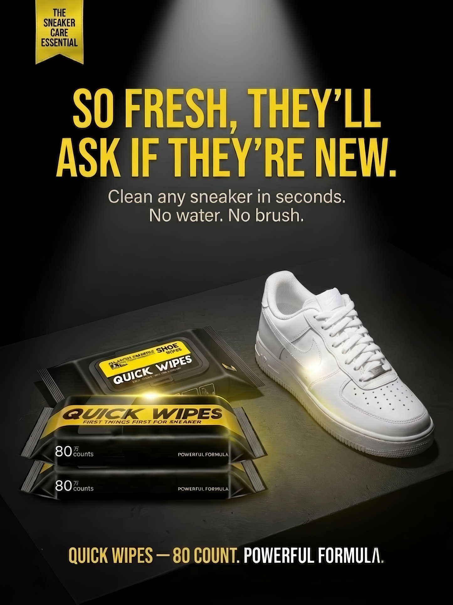 Instant Shoe Cleaner Wipes
